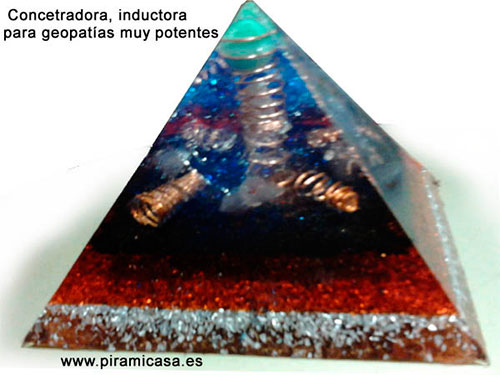 Pirámide concentradora, inductora para geopatías muy potentes