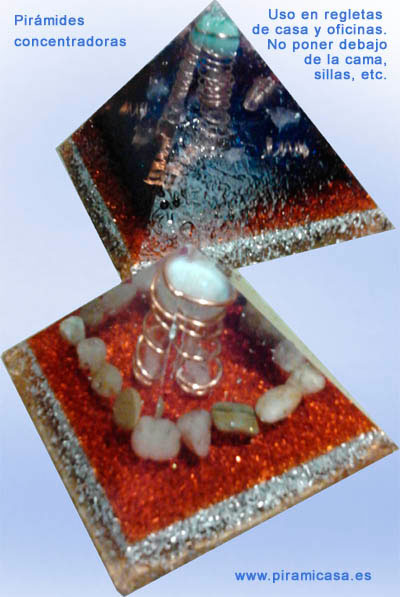Orgonites pirámides concentradoras